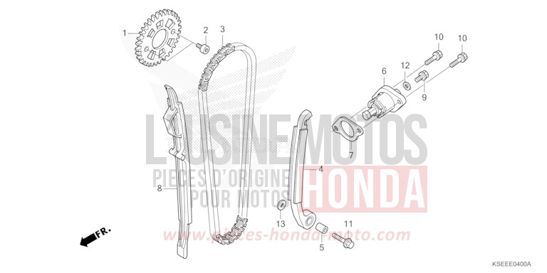 CAM CHAIN/TENSIONER for CRF150R "Big wheels" EXTREME RED (R292) from 2018